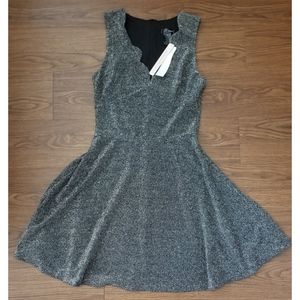 Aqua Silver Black Shimmer Dress NWT Size Medium M